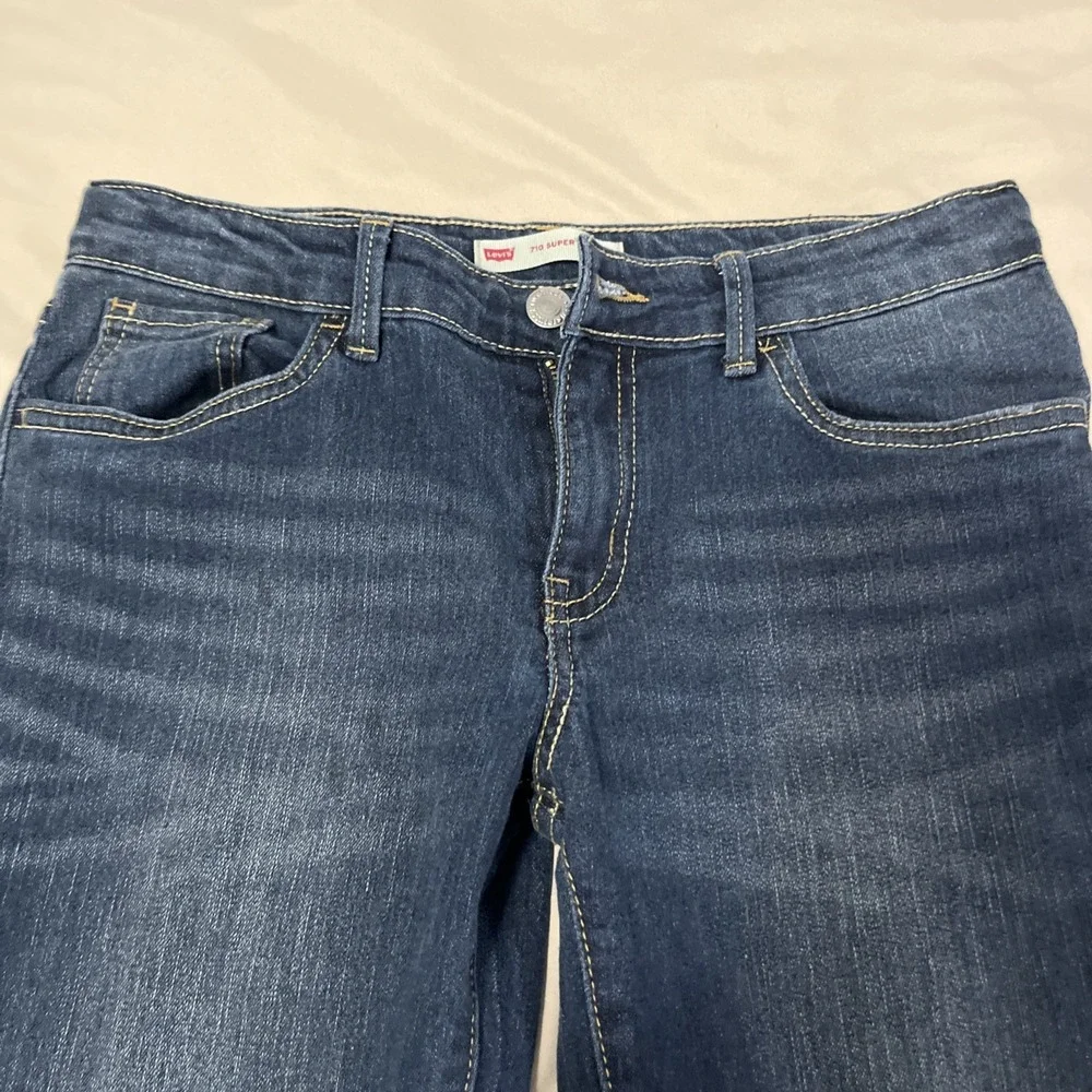 Levis 511 Jeans Boy Size 14 Reg Blue Denim Light Wash Adjustable Waist